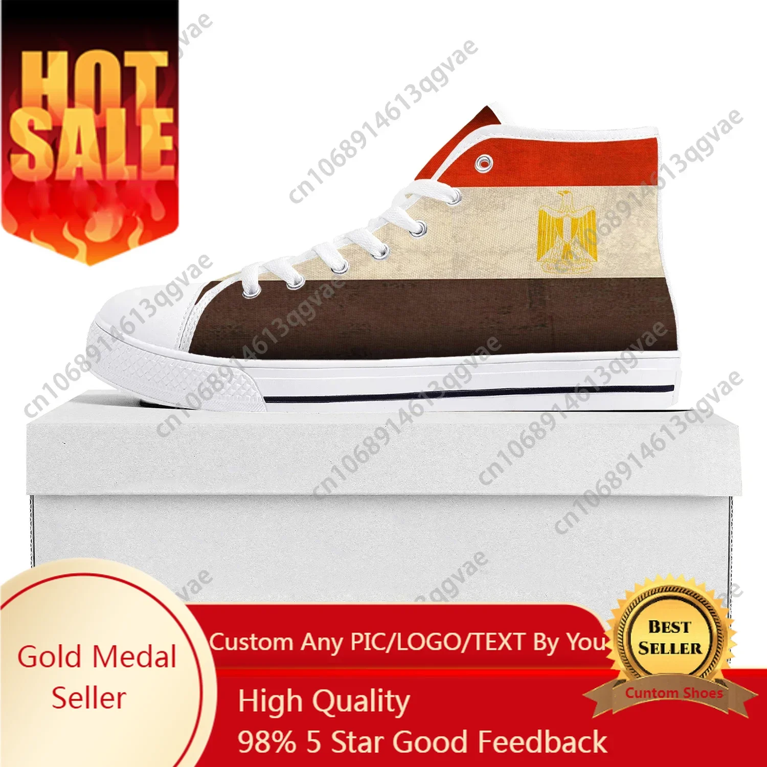 Men Shoes Egypt - Кроссовки с египетским флагом, высокие, высокого