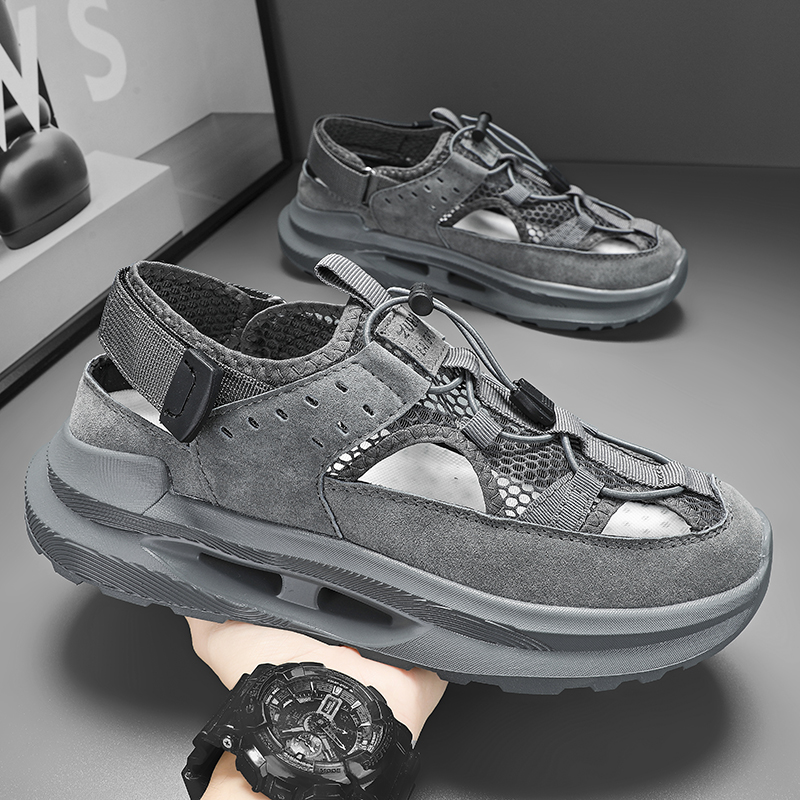 Sandal Sport Outdoor - Сандалии мужские резиновые, кожаные босоножки, итальянские,