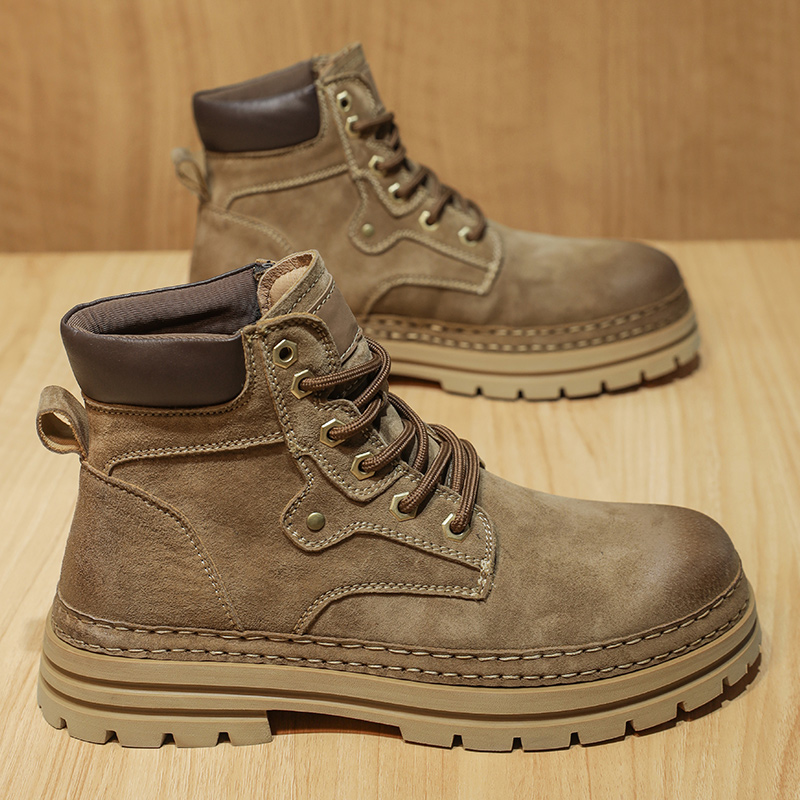 Men'S Shoes For Work - Мужские модные весенние ботинки на платформе,