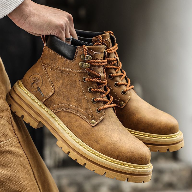 Men'S Shoes For Work - Модные мужские ботинки, весенние удобные кожаные
