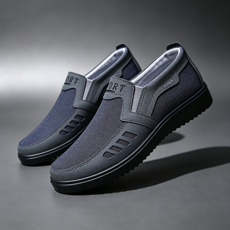 Men'S Shoes Comfortable Walking - Мужские слипоны из холщовой ткани, дышащие,